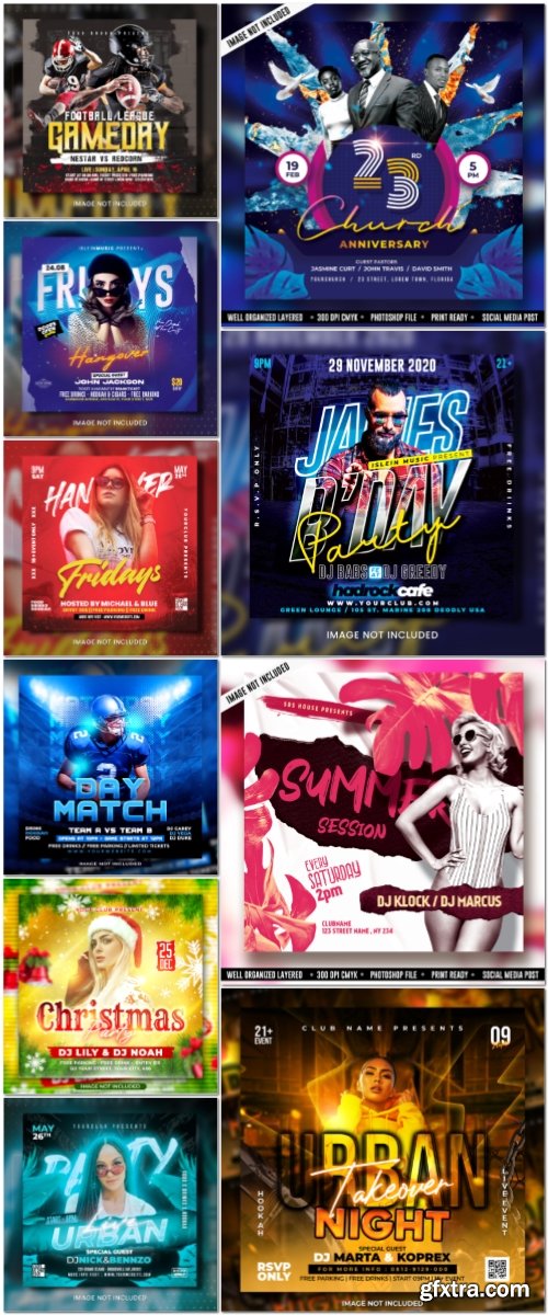 Flyer template in psd vol 30