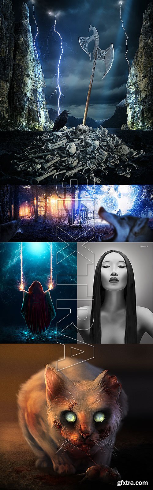 Awesome Artistic Resources #3, 5xPSD