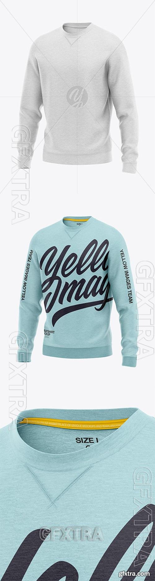 Long Sleeve Heather Sweatshirt - Front Half Side View 76395