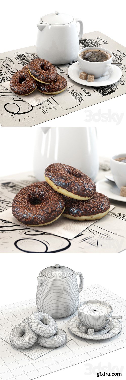 Coffee shop | Donuts set 01