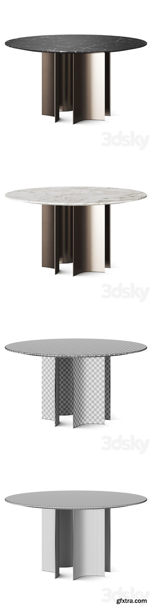 Lema Gullwing Round Dining Table