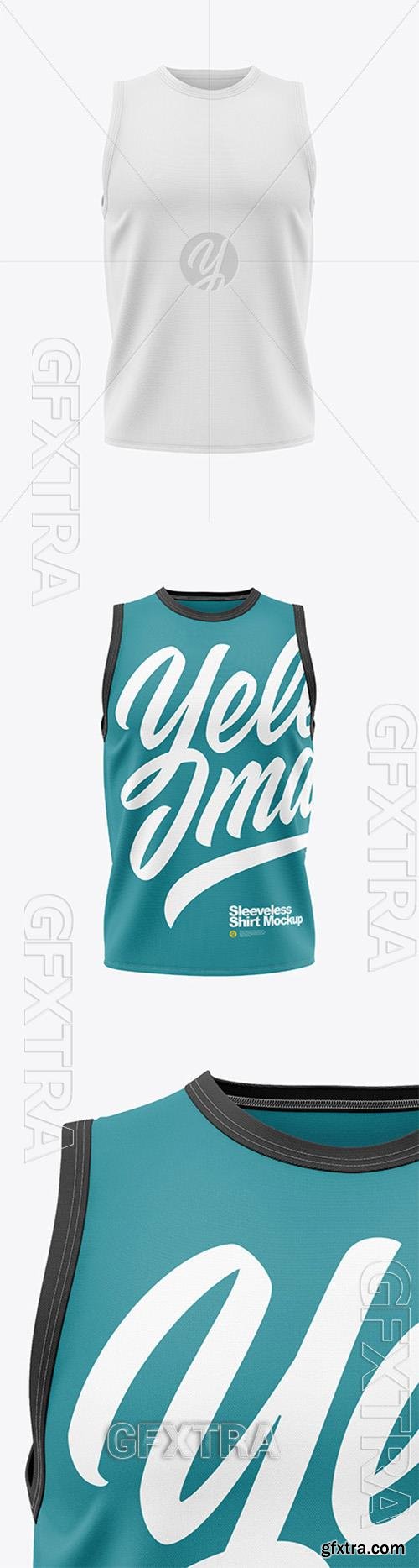 Mens Heather Sleeveless Shirt Mockup - Front View 76152