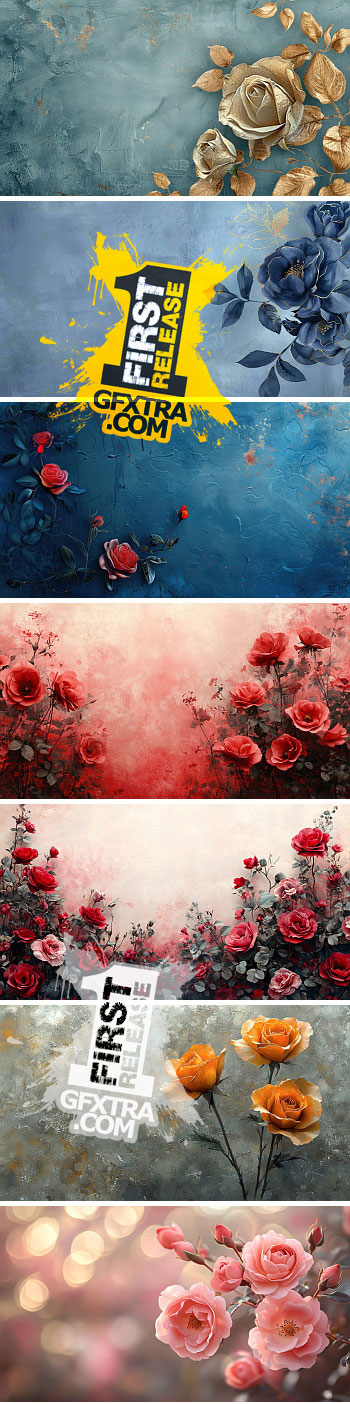 Valentine's Day Background AI Illustrations with Spaces 50xJPG