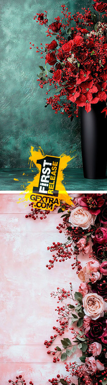 Valentine's Day Background AI Illustrations with Spaces 50xJPG