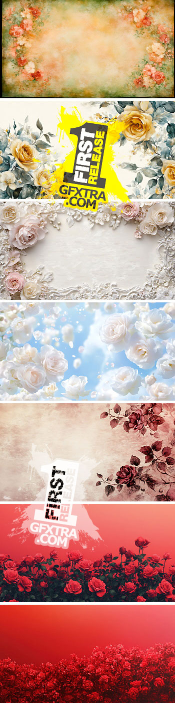 Valentine's Day Background AI Illustrations with Spaces 50xJPG
