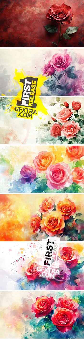 Valentine's Day Background AI Illustrations with Spaces 50xJPG