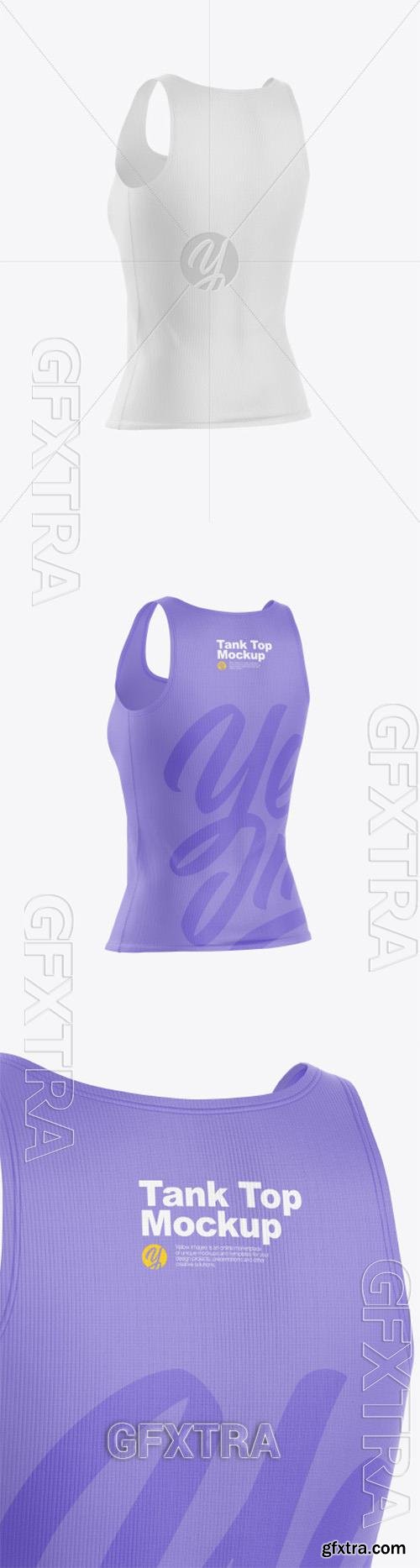 Womens Tank Top Mockup - Back Half-Side View 88734 Womens Tank Top Mockup - Back Half-Side View 88734