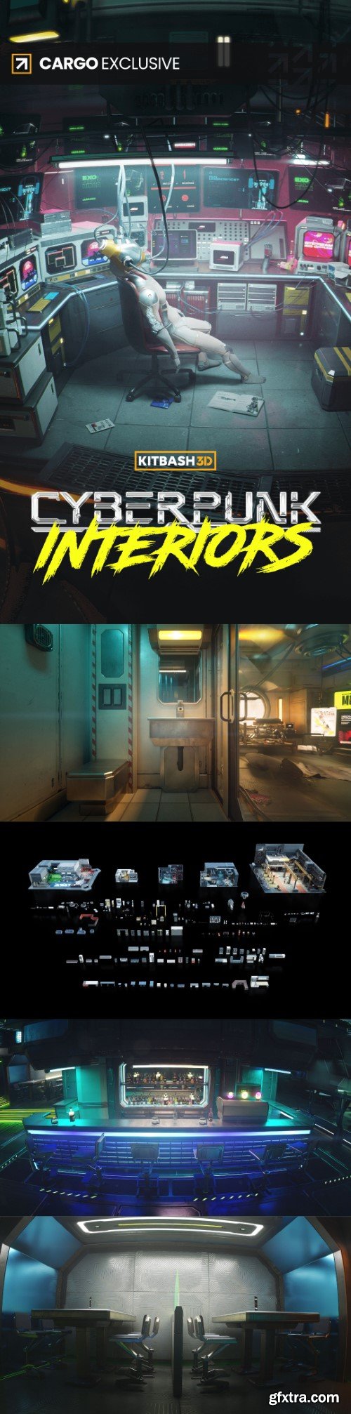 KitBash3D - Cyberpunk Interiors