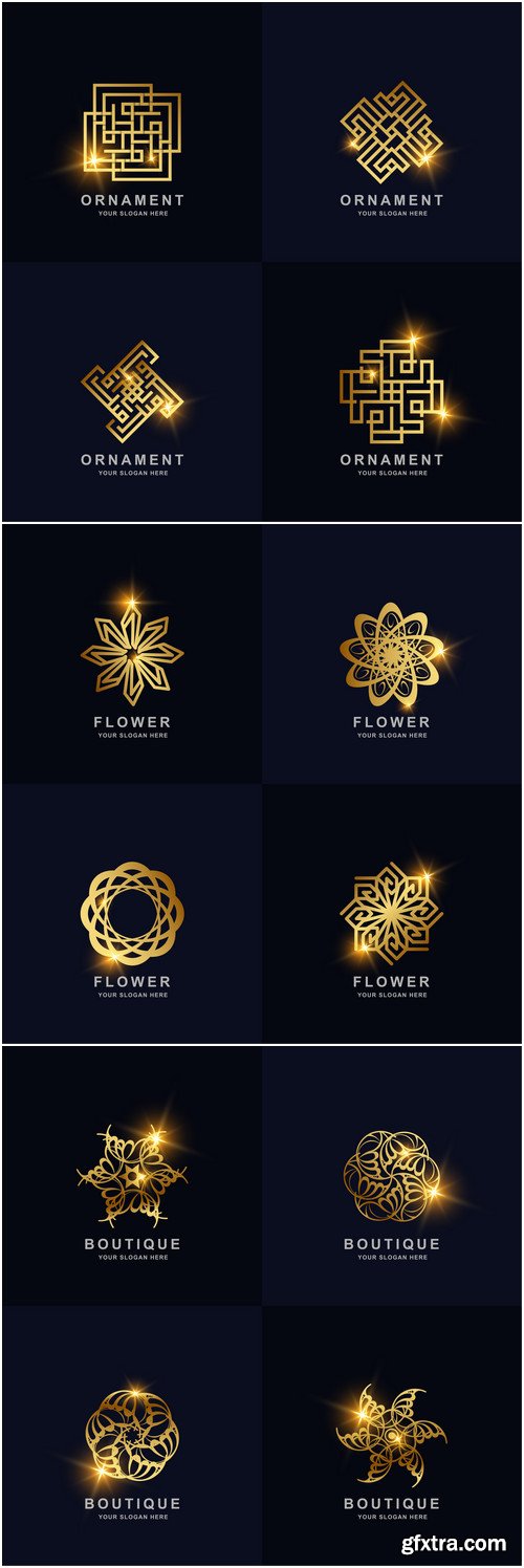 Gold logo in vector