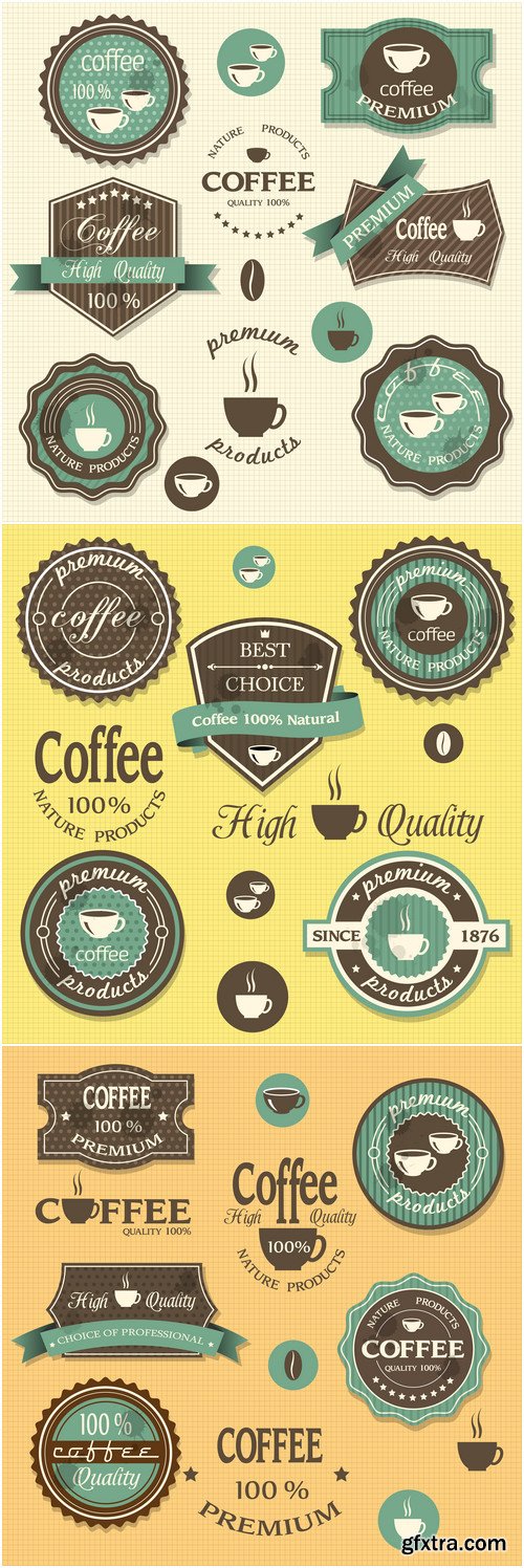 Labels, logos, badges, ribbons design elements vector set 16