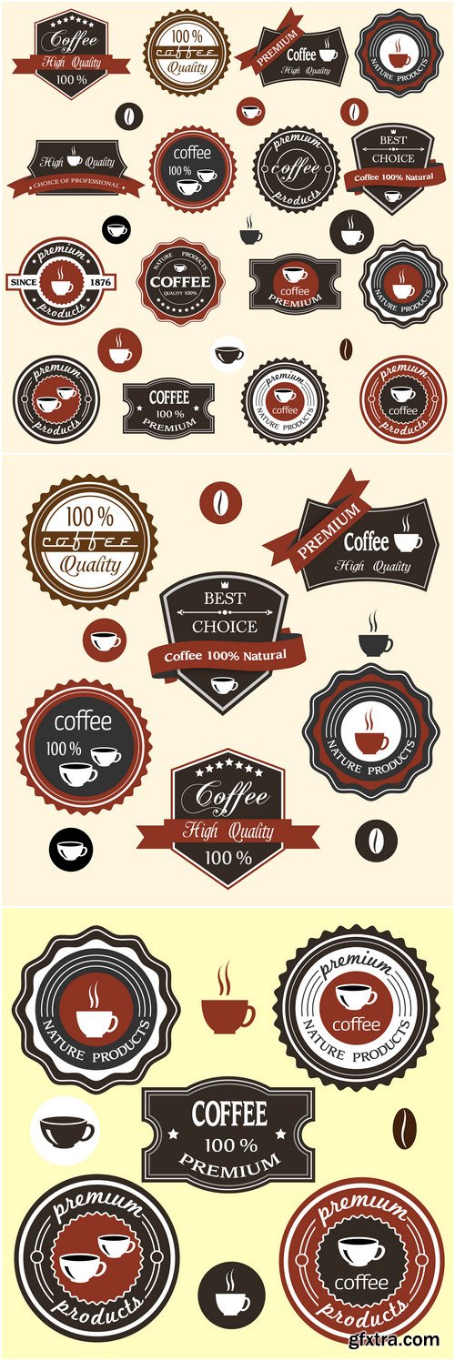 Labels, logos, badges, ribbons design elements vector set 17