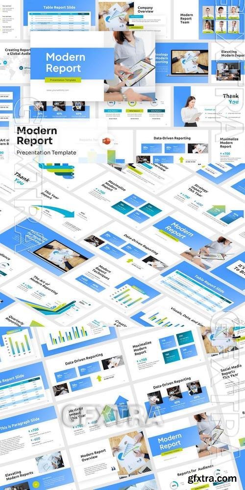 Modern Report PowerPoint FAKRJ79 Modern Report PowerPoint FAKRJ79
