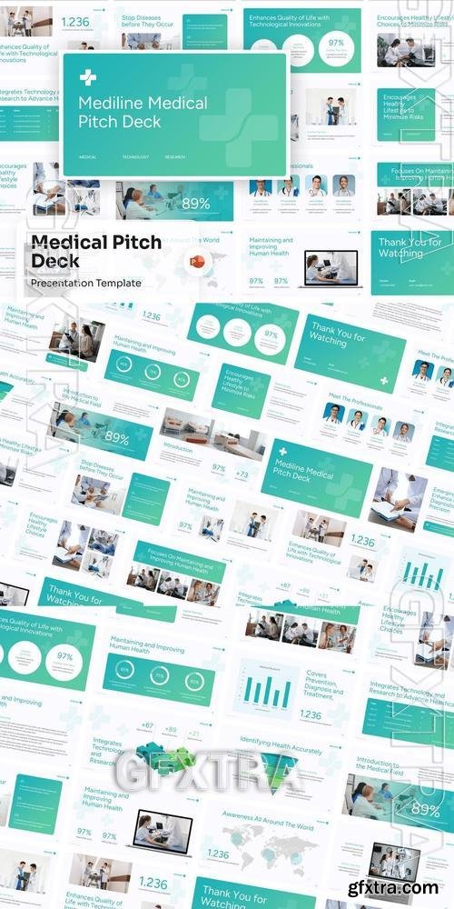 Mediline Medical Pitch Deck PowerPoint 569XK26 Mediline Medical Pitch Deck PowerPoint 569XK26