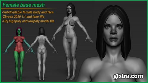 Artstation - Female Character Basemesh (Woman Body)
