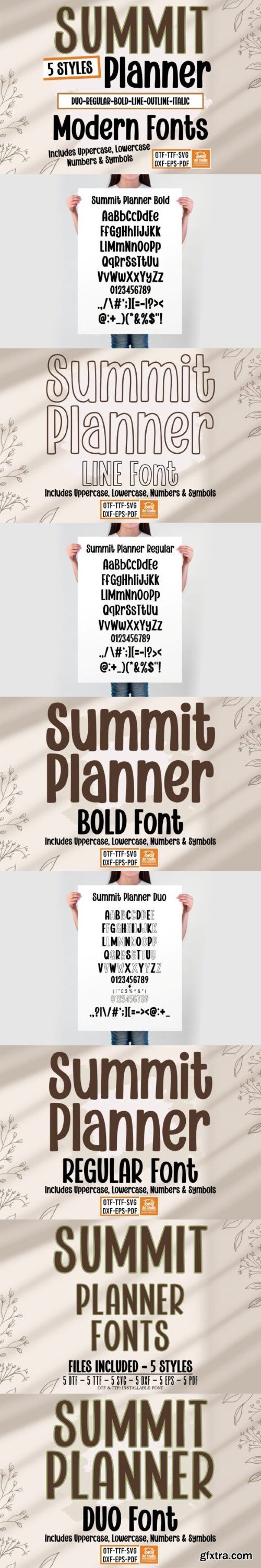 Summit Planner Bundle Font