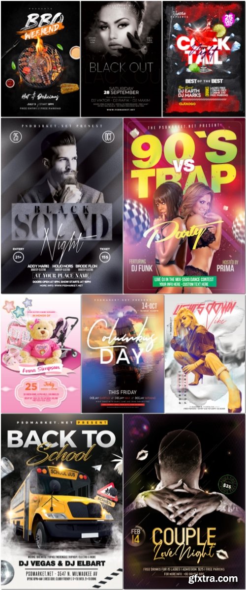 Flyer template in psd vol 34