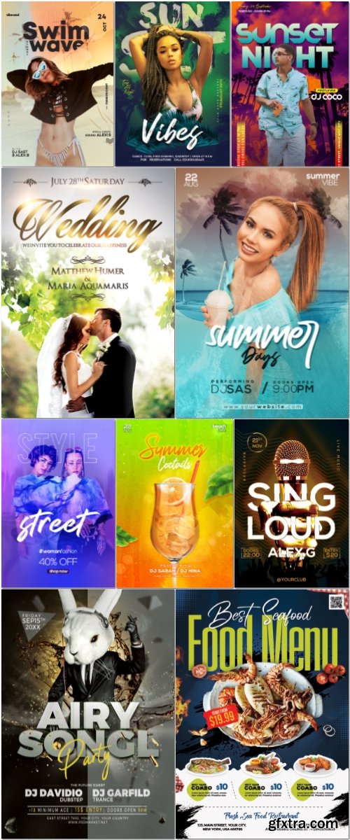 Flyer template in psd vol 39