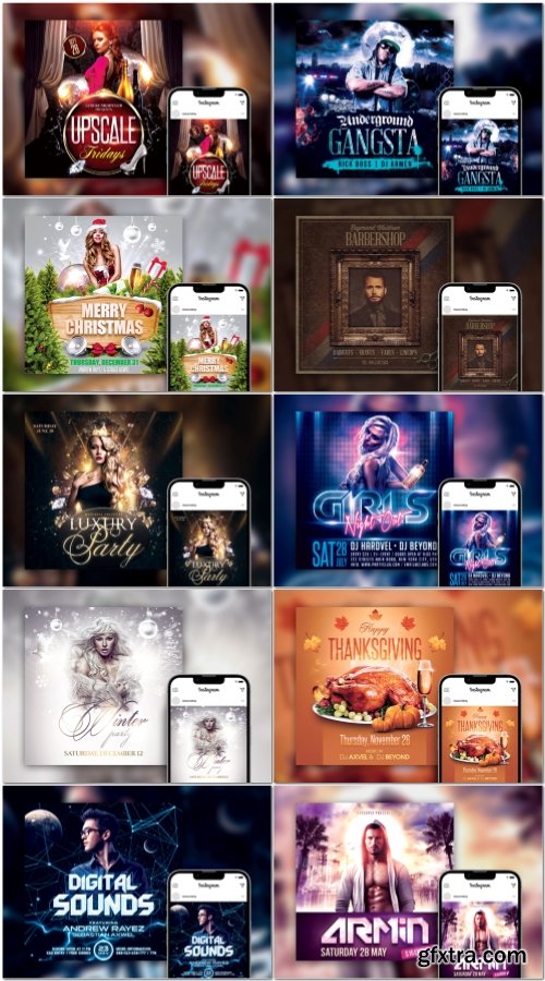 Flyer template in psd vol 45