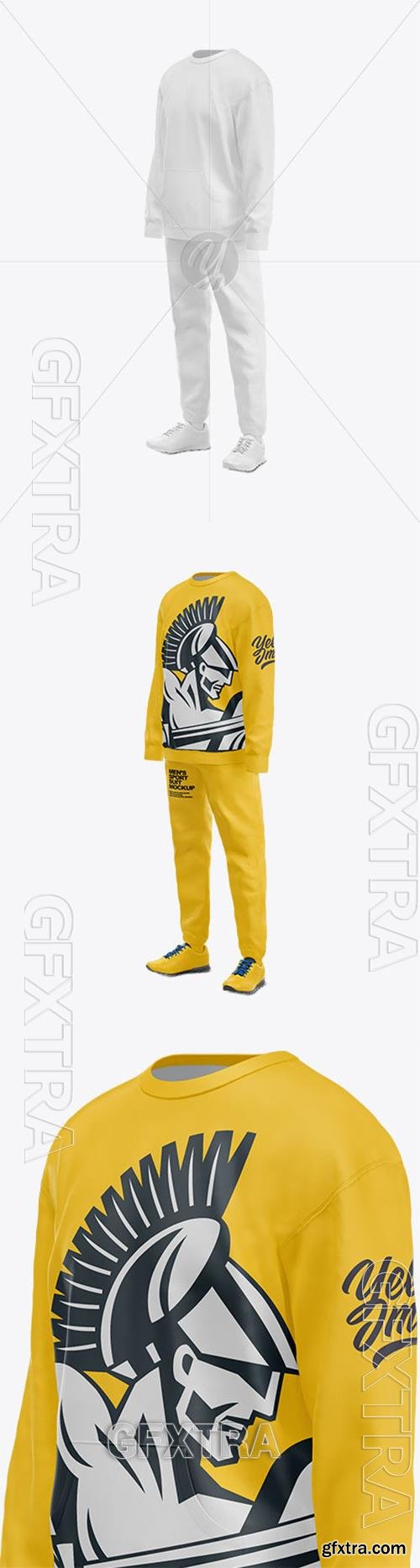 Mens Sport Suit Mockup - Half Side View 75806 Mens Sport Suit Mockup - Half Side View 75806