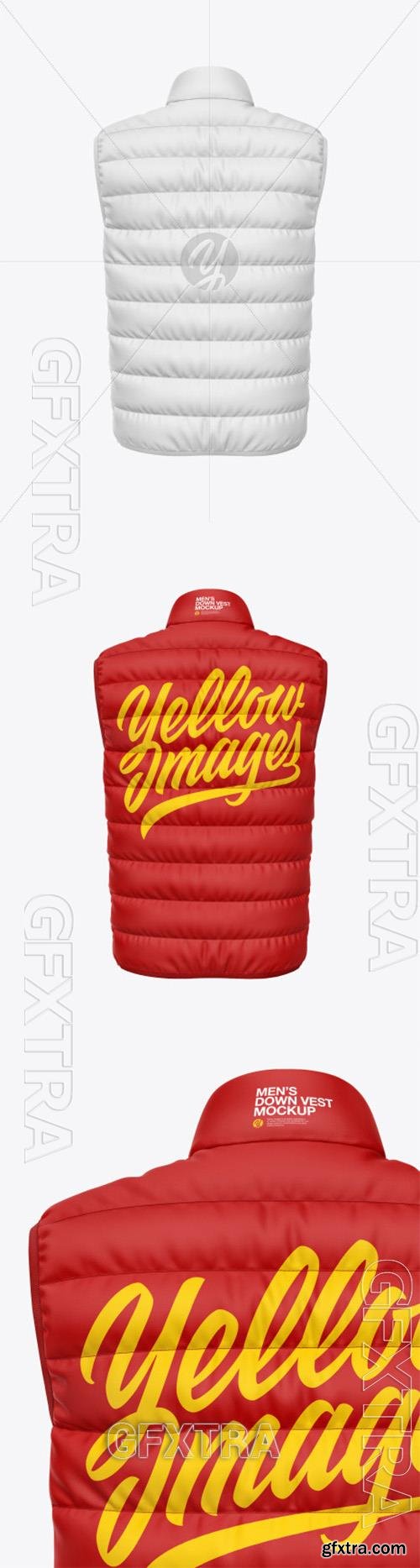 Matte Nylon Mens Down Vest Mockup 75969 Matte Nylon Mens Down Vest Mockup 75969