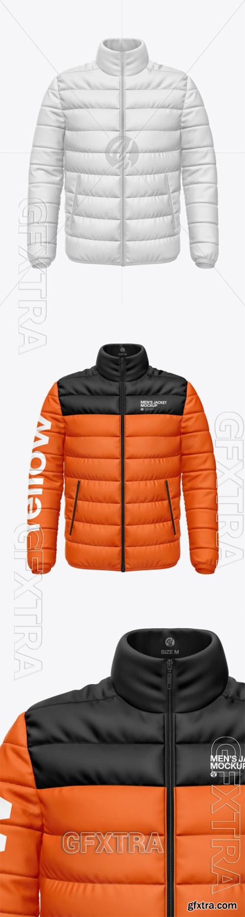Matte Nylon Mens Down Jacket Mockup 76124