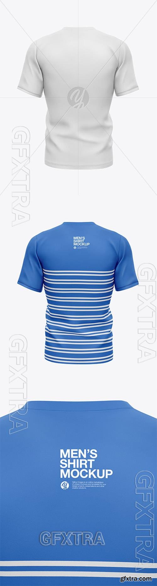 Mens Short Sleeve Henley Shirt Mockup 76057