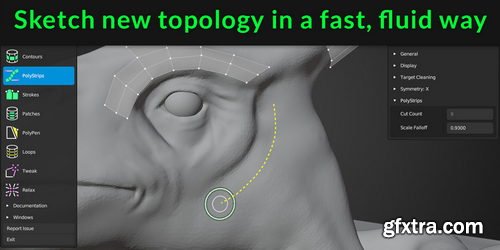 BlenderMarket - RetopoFlow Retopology Toolkit For Blender v4.0.2 Alpha