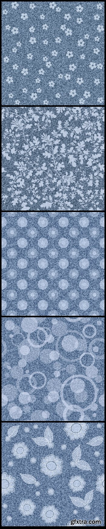 Elegance Seamless Patterns with Denim Jeans Background 5xEPS Elegance Seamless Patterns with Denim Jeans Background 5xEPS