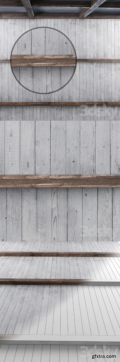 3dsky Pro - Wooden ceiling with beams