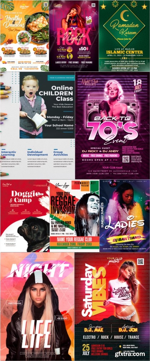 Flyer template in psd vol 47