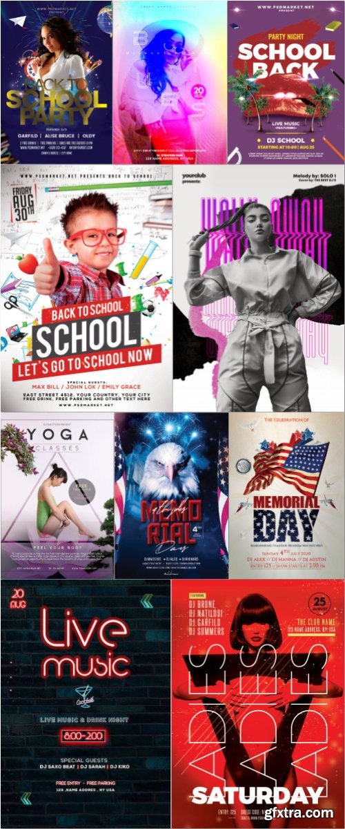 Flyer template in psd vol 48