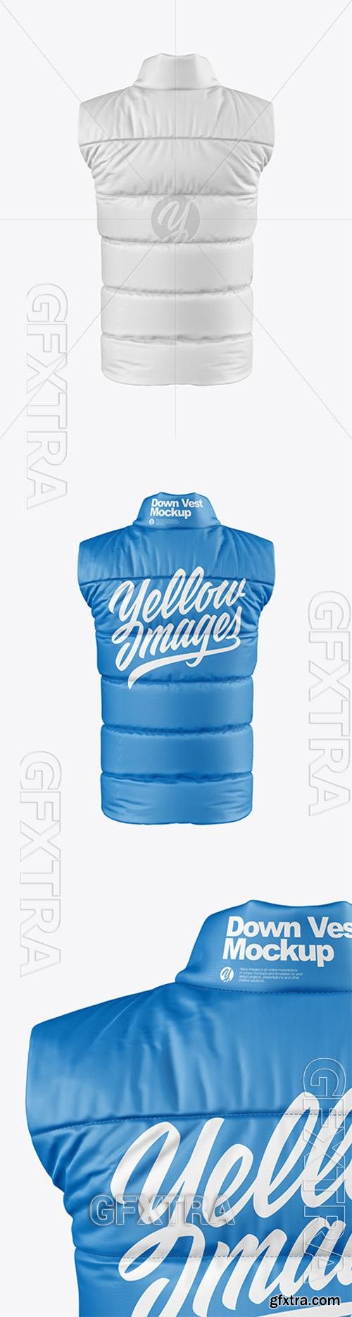 Down Vest Mockup - Back View 75383 Down Vest Mockup - Back View 75383