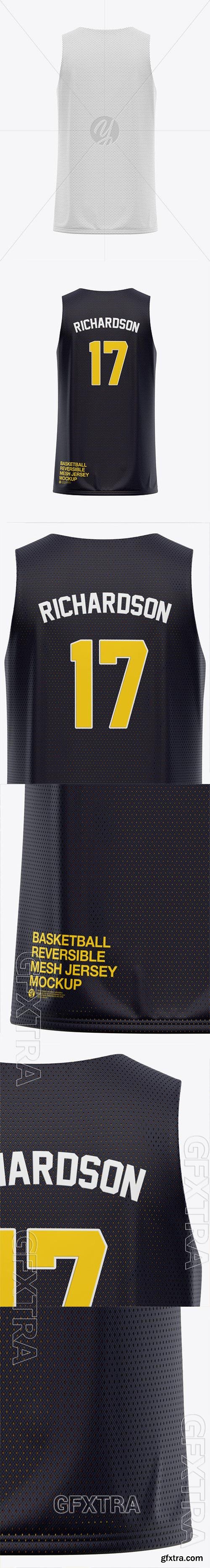 Basketball Reversible Mesh Jersey Mockup - Back View 61877