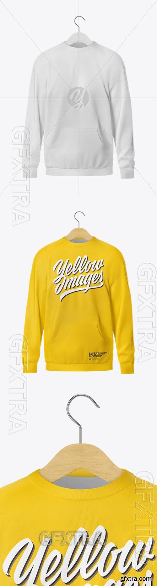 Sweatshirt Mockup with Hanger Front View 75673 Sweatshirt Mockup with Hanger Front View 75673