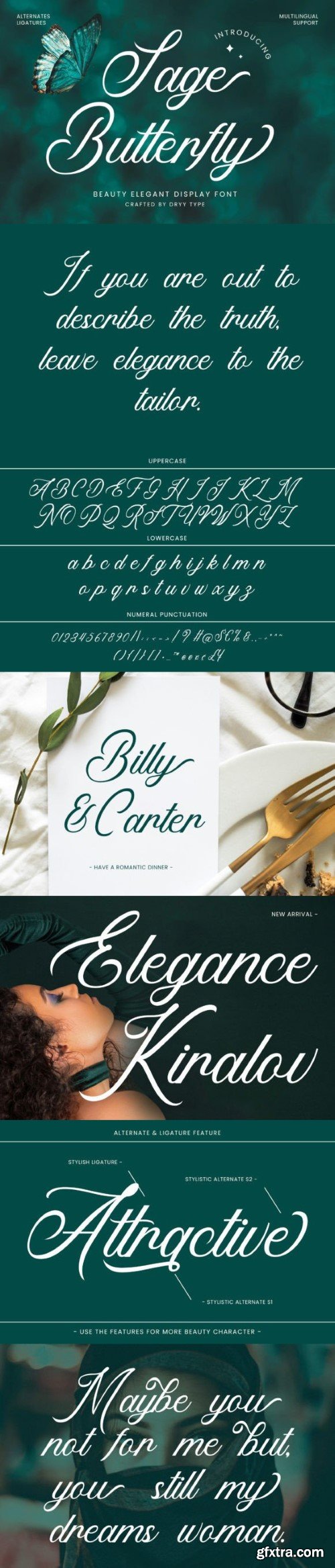 Myfonts - Sage Butterfly Font