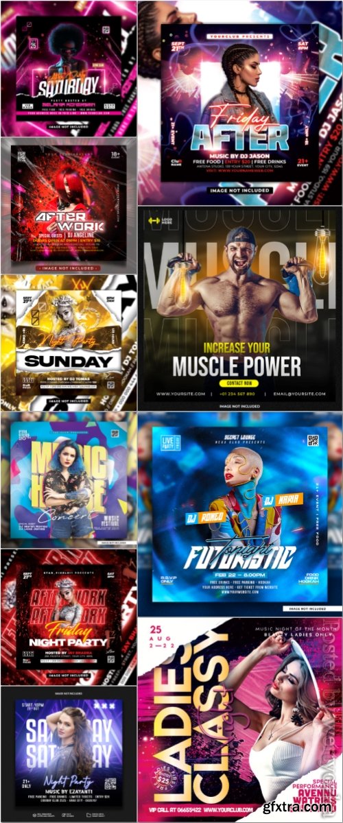 Flyer template in psd vol 53