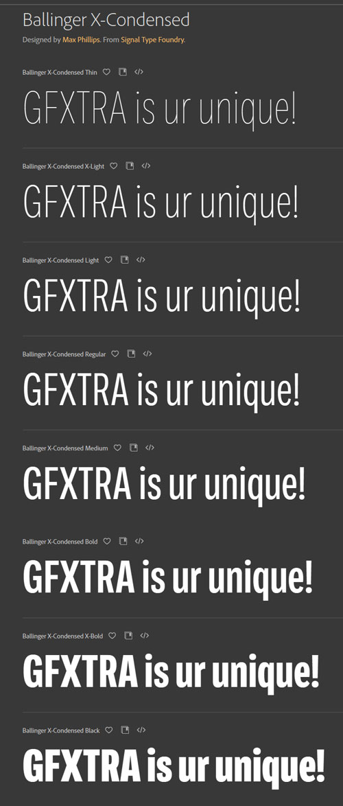 Ballinger X-Condensed Ballinger X-Condensed