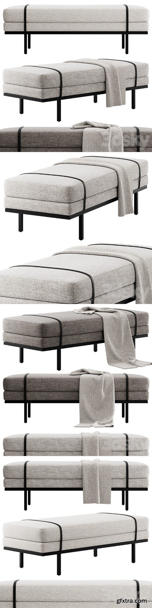 3dsky Pro - Ronan Bench by Kathy Kuo Home