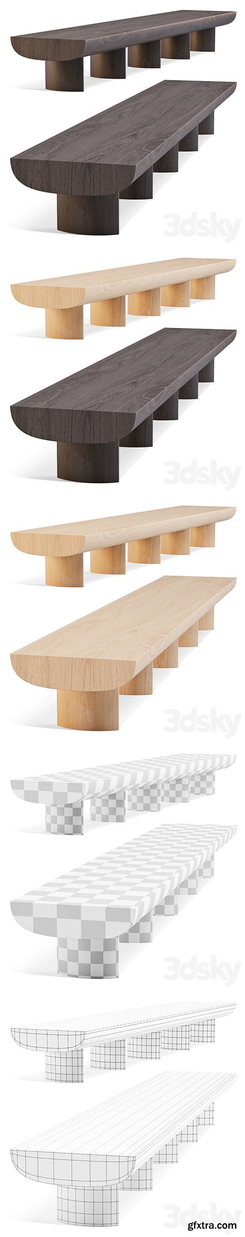 3dsky Pro - Bonaldo: Sculptural - TV Stand - Bench