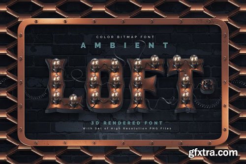 CreativeMarket - Ambient Loft - Color Bitmap Font