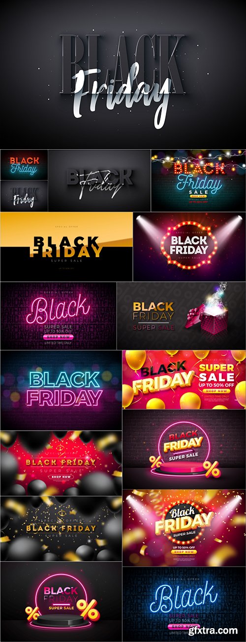 Black friday sale vector illustration