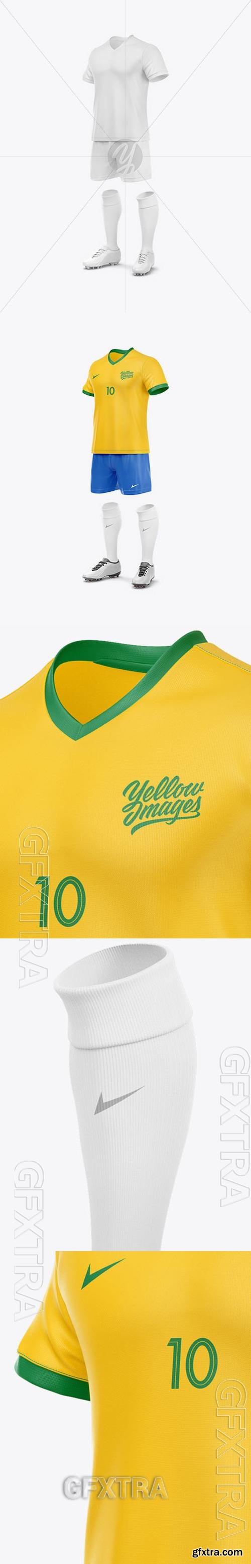 Football Kit Mockup - Half Side View 66116 Football Kit Mockup - Half Side View 66116