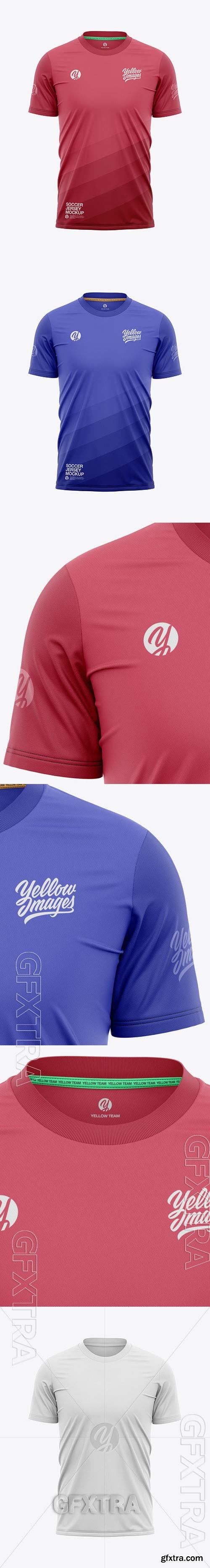 Mens Crew Neck Soccer Jersey Mockup - Front View 65256 Mens Crew Neck Soccer Jersey Mockup - Front View 65256
