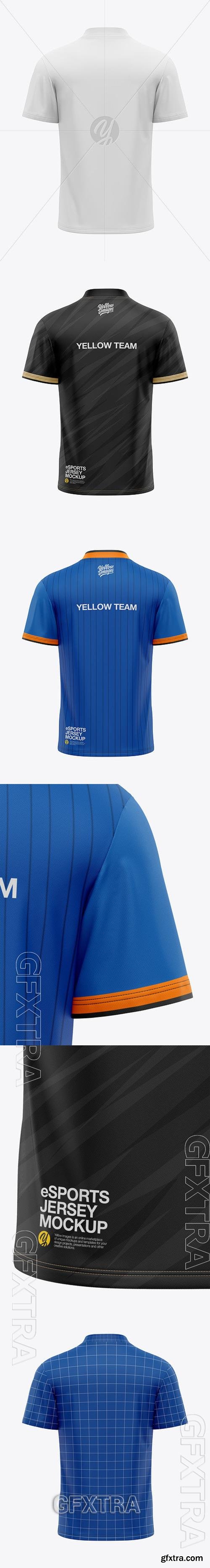 Mens V-Neck eSports Jersey Mockup - Back View 66550 Mens V-Neck eSports Jersey Mockup - Back View 66550