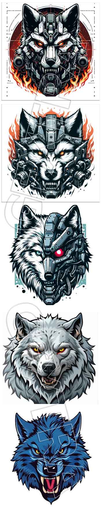 Wolf Vectors 127 AI&amp;SVG ARTWORKS!