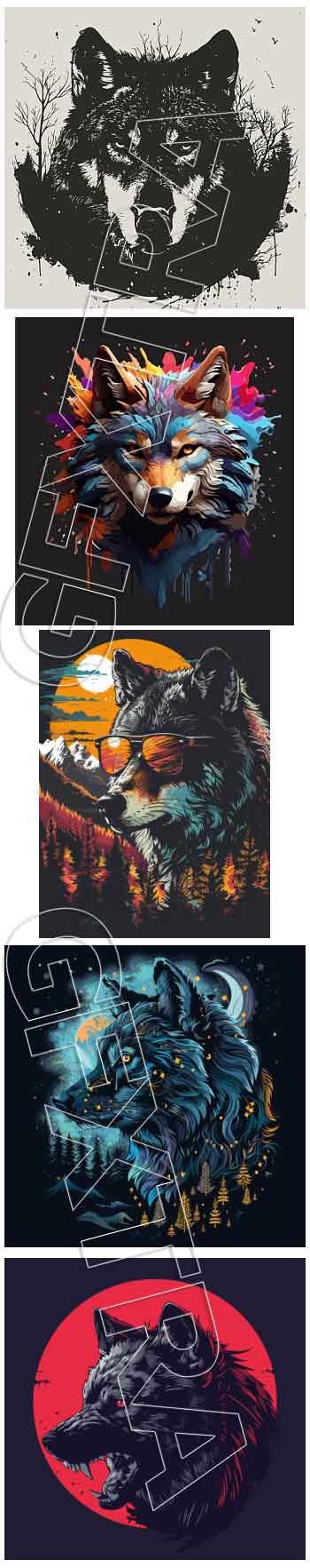 Wolf Vectors 127 AI&amp;SVG ARTWORKS!