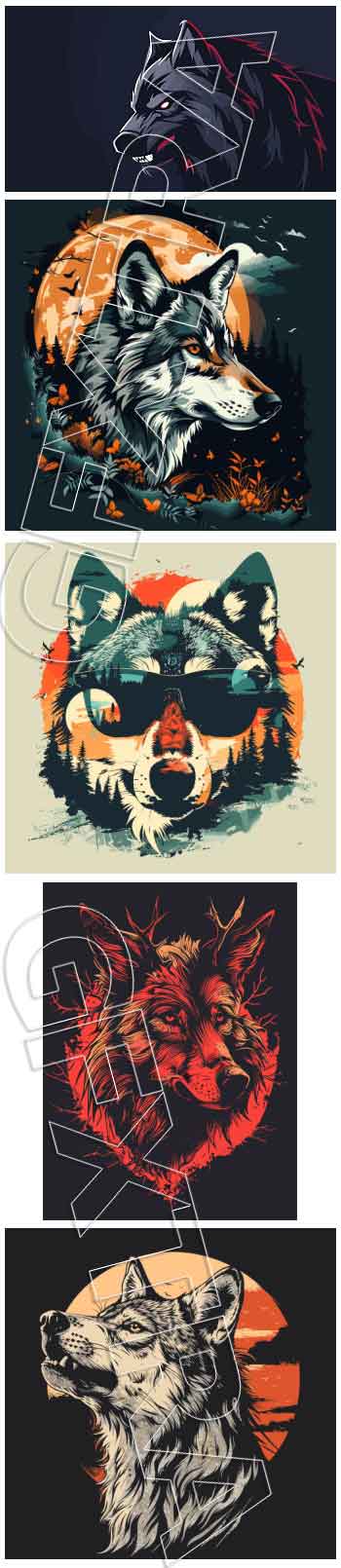 Wolf Vectors 127 AI&amp;SVG ARTWORKS!