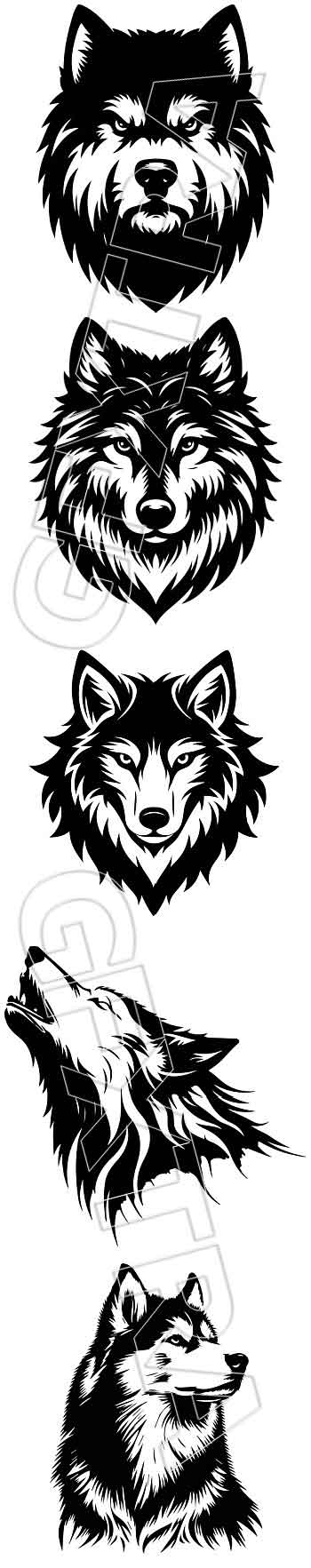 Wolf Vectors 127 AI&amp;SVG ARTWORKS!
