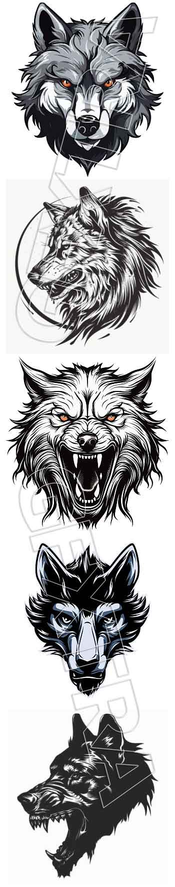 Wolf Vectors 127 AI&amp;SVG ARTWORKS!