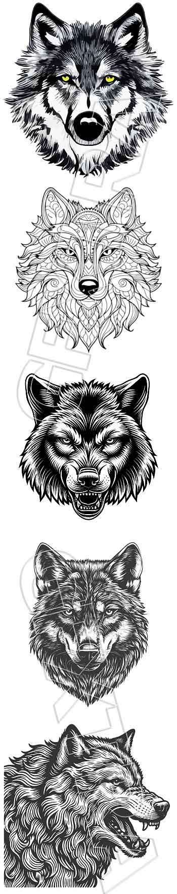 Wolf Vectors 127 AI&amp;SVG ARTWORKS!